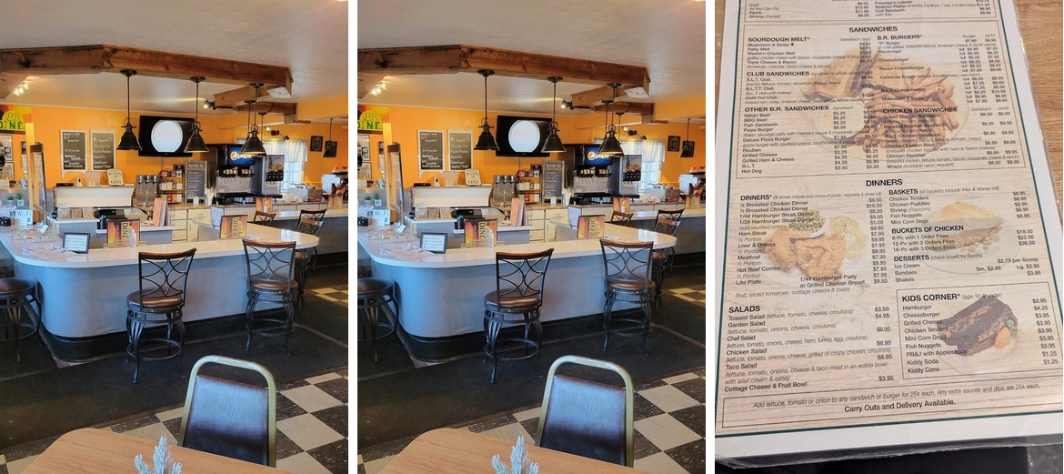 B R Diner LLC Menu