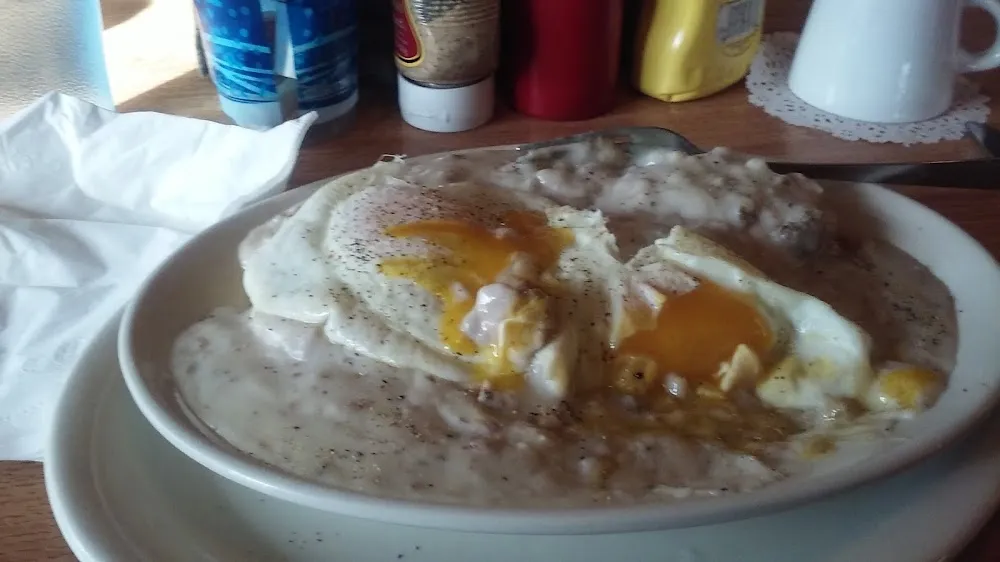 Biscuits and Gravy and Eggs Any Style