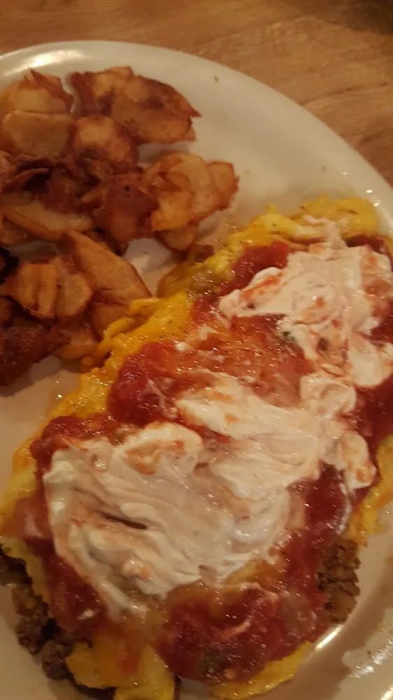 Omelette and American Fries